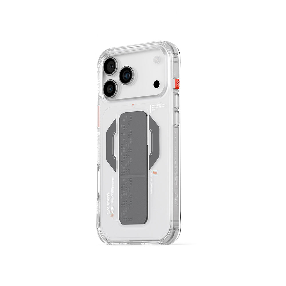 iPhone 17 Pro Max Kılıf Skinarma M-Safe Şarj Özellikli Airbag Tasarımlı Standlı Haxa Kapak
