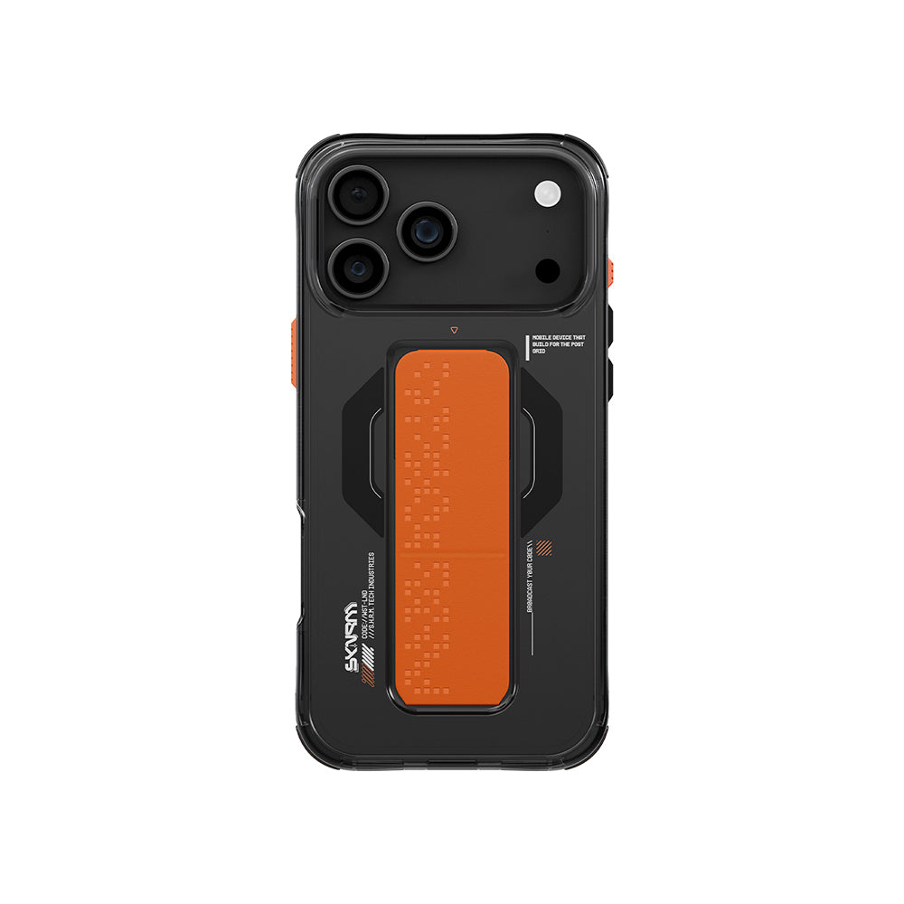 iPhone 17 Pro Max Kılıf Skinarma M-Safe Şarj Özellikli Airbag Tasarımlı Standlı Haxa Kapak