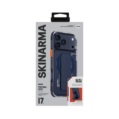iPhone 17 Pro Max Kılıf Skinarma M-Safe Şarj Özellikli Airbag Tasarımlı Standlı Haxa Kapak