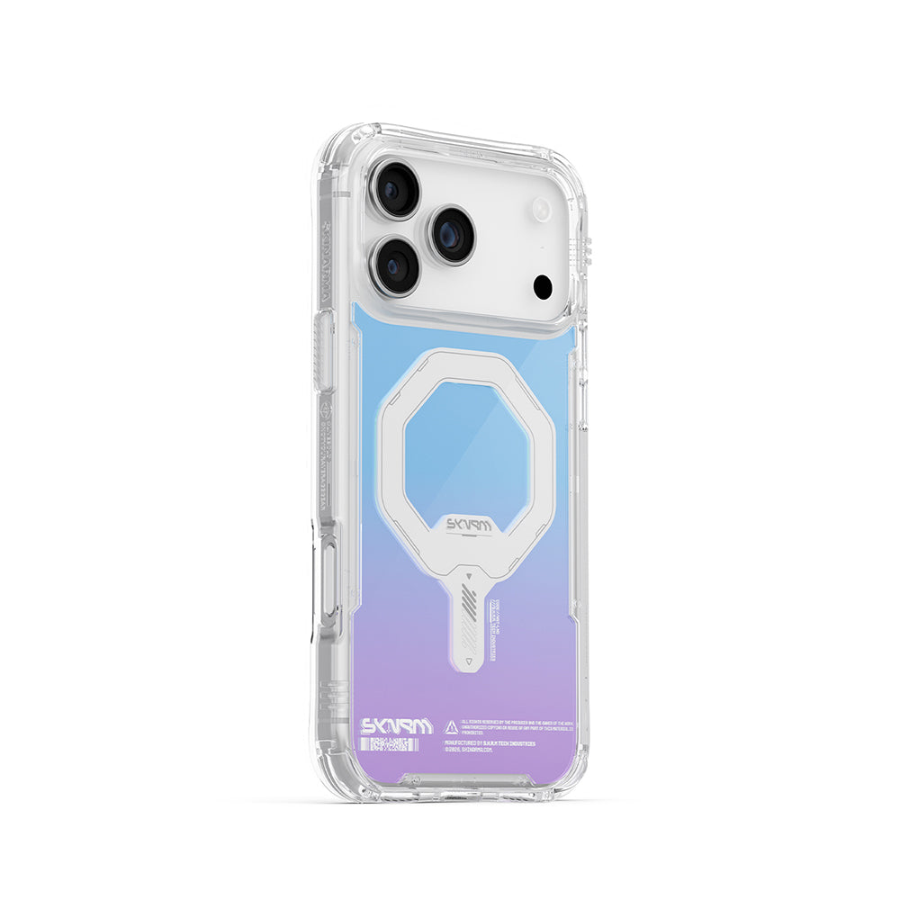 iPhone 17 Pro Max Kılıf Skinarma M-Safe Şarj Özellikli IML Baskılı Holografik MYST Kapak