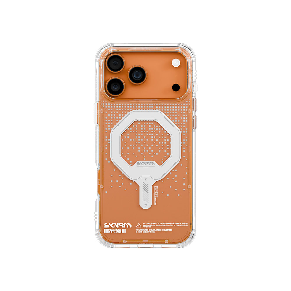 iPhone 17 Pro Max Kılıf Skinarma M-Safe Şarj Özellikli IML Baskılı Holografik MYST Kapak