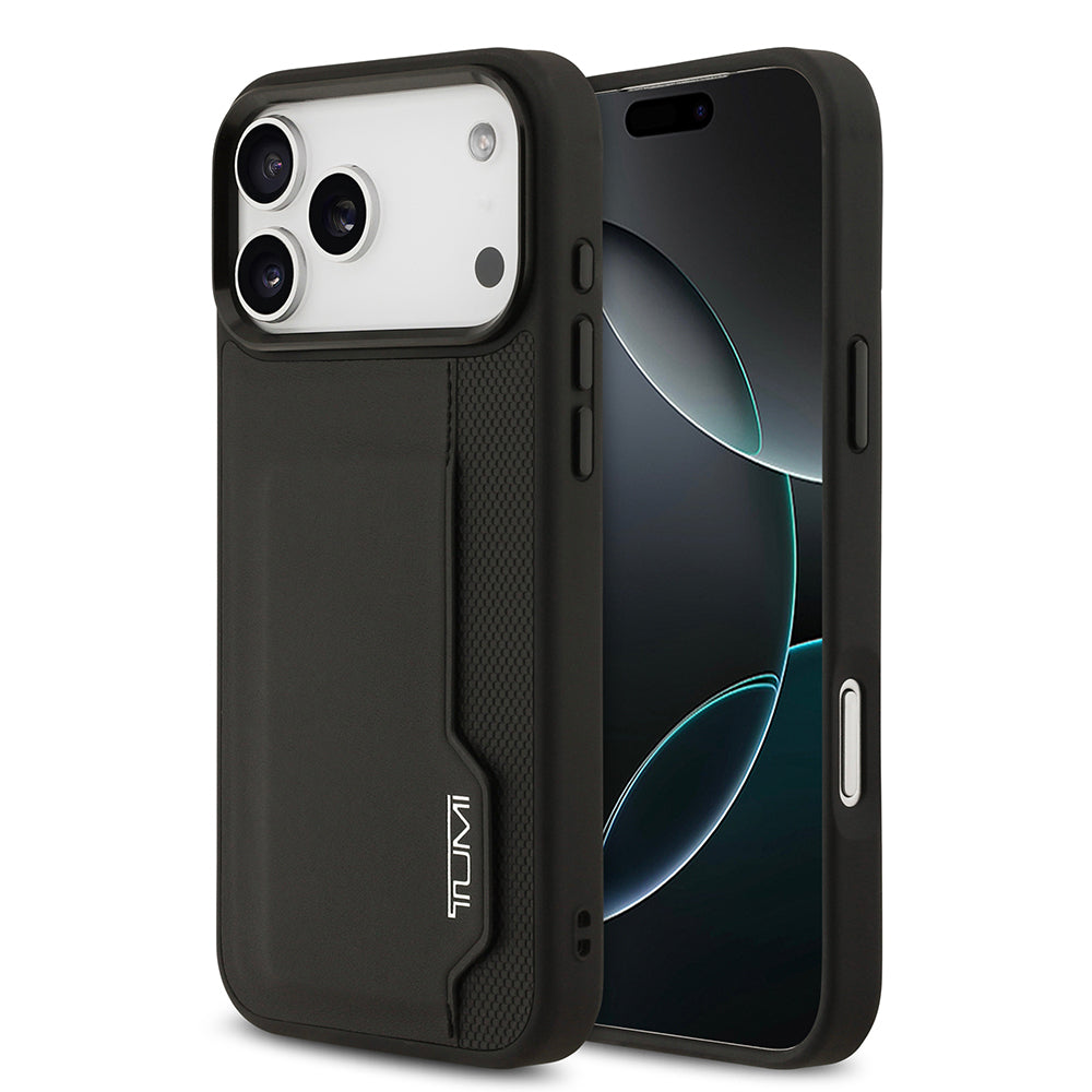 iPhone 17 Pro Max Kılıf TUMI Orjinal Lisanslı Deri Dikey Kartlıklı Kapak
