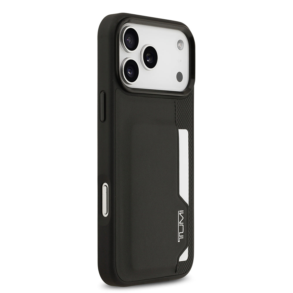 iPhone 17 Pro Max Kılıf TUMI Orjinal Lisanslı Deri Dikey Kartlıklı Kapak