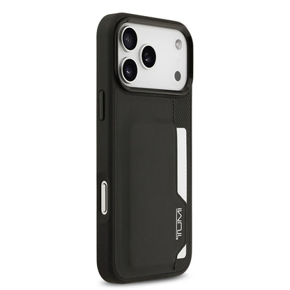 iPhone 17 Pro Max Kılıf TUMI Orjinal Lisanslı Deri Dikey Kartlıklı Kapak