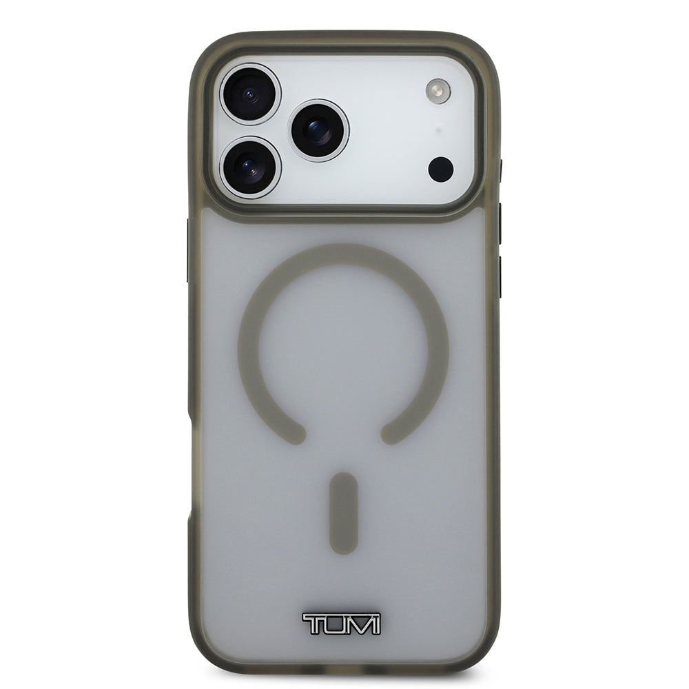 iPhone 17 Pro Max Kılıf TUMI Orjinal Lisanslı M-safe Şarj Özellikli Buzlu Transparan Kapak