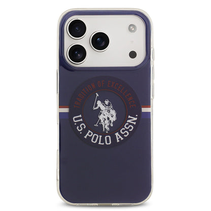 iPhone 17 Pro Max Kılıf U.S. Polo Assn. Orjinal Lisanslı M-safe Şarj Özellikli IML Stripe Logolu Kapak