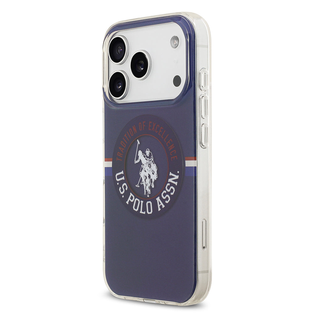 iPhone 17 Pro Max Kılıf U.S. Polo Assn. Orjinal Lisanslı M-safe Şarj Özellikli IML Stripe Logolu Kapak