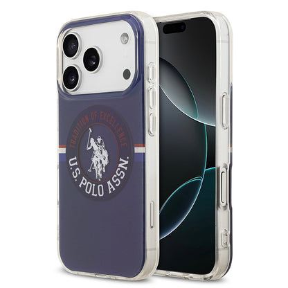 iPhone 17 Pro Max Kılıf U.S. Polo Assn. Orjinal Lisanslı M-safe Şarj Özellikli IML Stripe Logolu Kapak