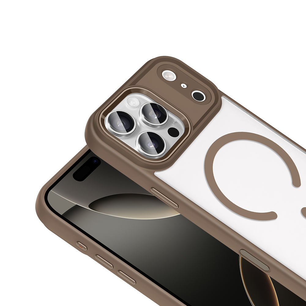 Apple iPhone 17 Pro Max Kılıf Wireless Şarj Özellikli Zore Krom M-safe Silikon Kapak