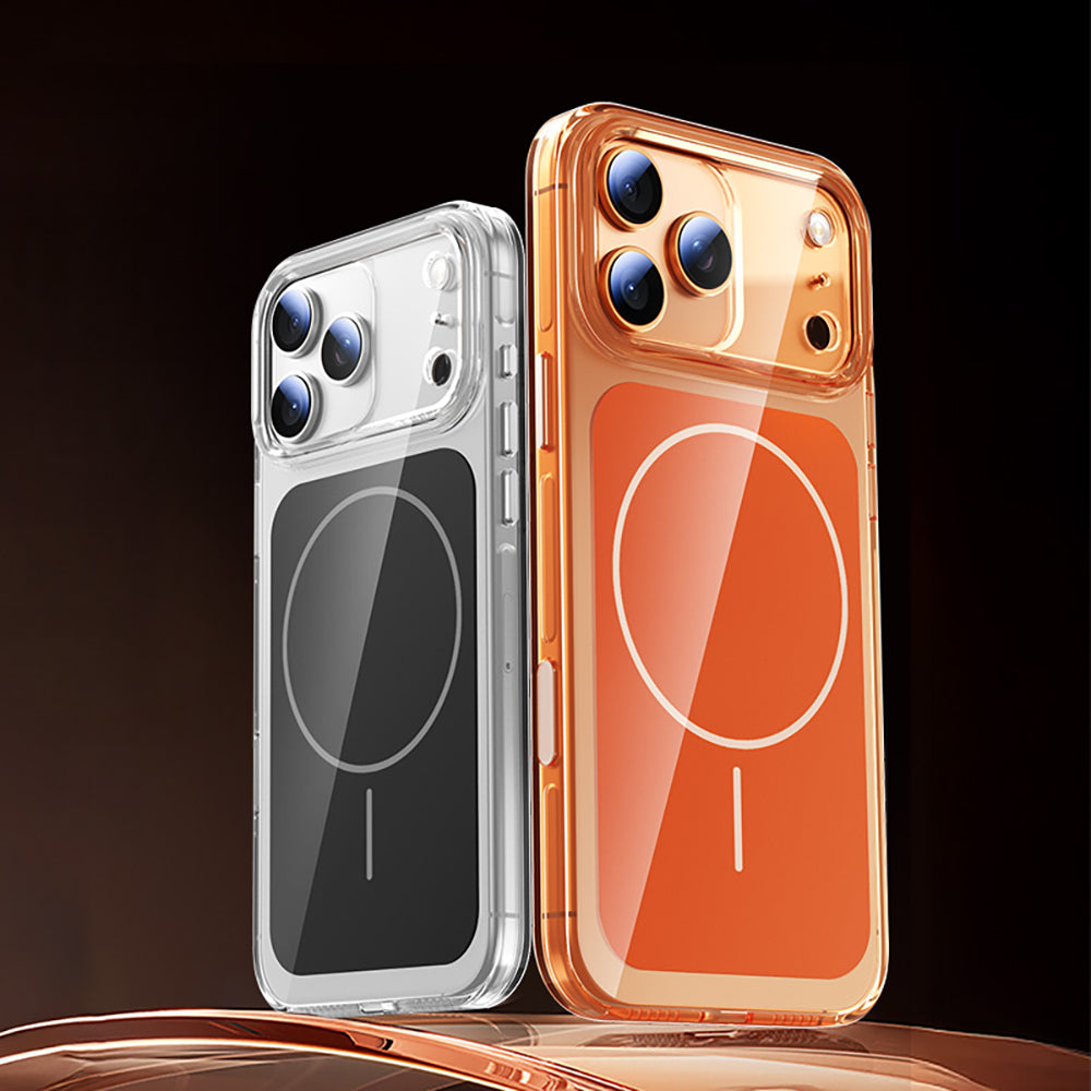 Apple iPhone 17 Pro Max Kılıf Zore M-safe Şarj Özellikli Şeffaf Kamera Kontrol Butonlu Lugano Kapak