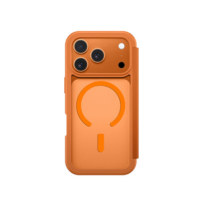 iPhone 17 Pro Max PU Kartlıklı Kapaklı Amazingthing Glamour Foilo Serisi Kılıf