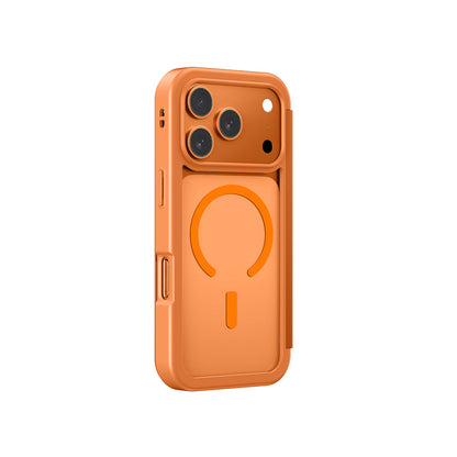 iPhone 17 Pro Max PU Kartlıklı Kapaklı Amazingthing Glamour Foilo Serisi Kılıf