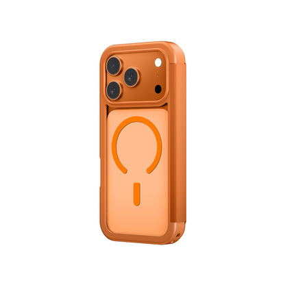 iPhone 17 Pro Max PU Kartlıklı Kapaklı Amazingthing Glamour Foilo Serisi Kılıf