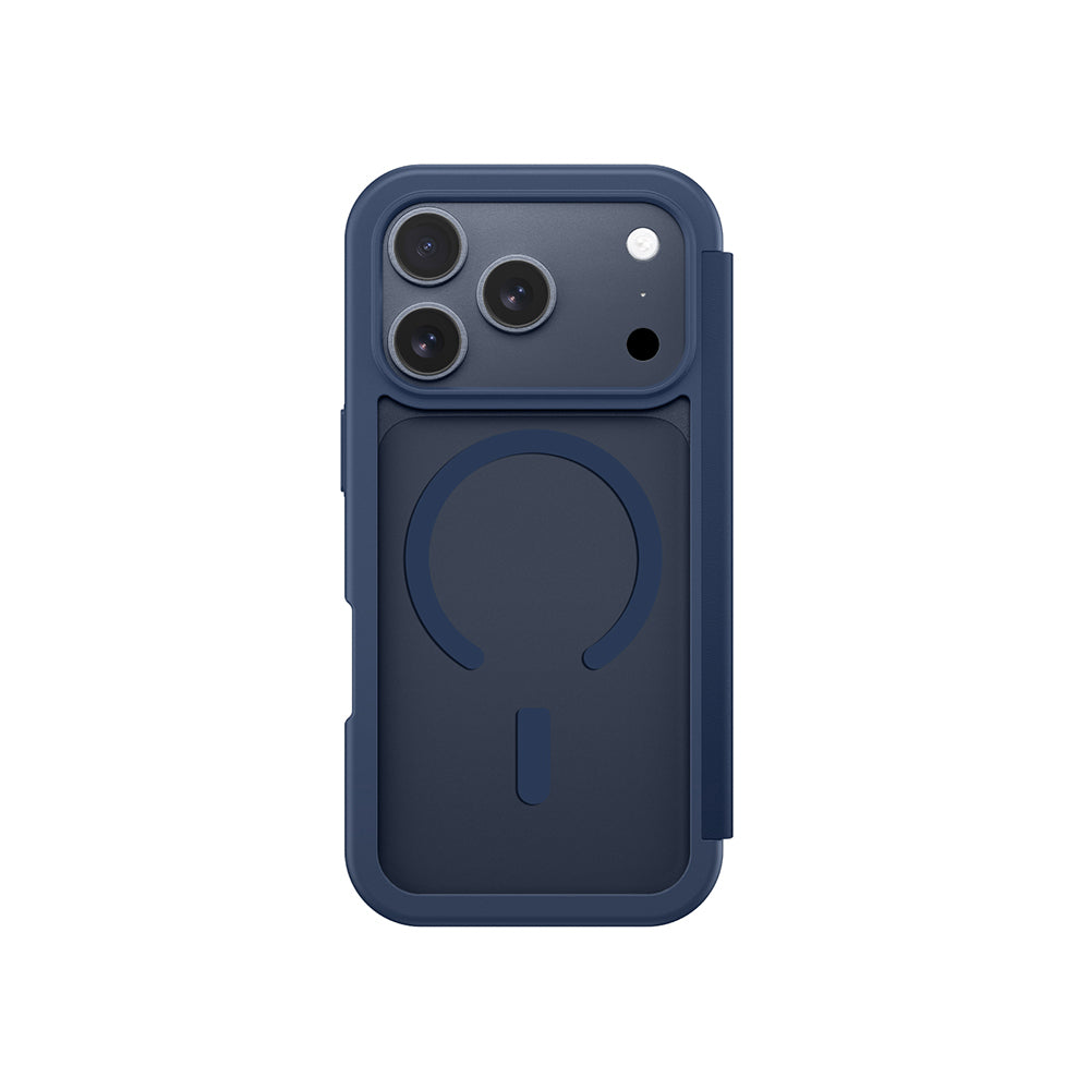 iPhone 17 Pro Max PU Kartlıklı Kapaklı Amazingthing Glamour Foilo Serisi Kılıf