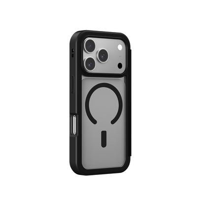 iPhone 17 Pro Max PU Kartlıklı Kapaklı Amazingthing Glamour Foilo Serisi Kılıf