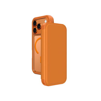 iPhone 17 Pro Max PU Kartlıklı Kapaklı Amazingthing Glamour Foilo Serisi Kılıf