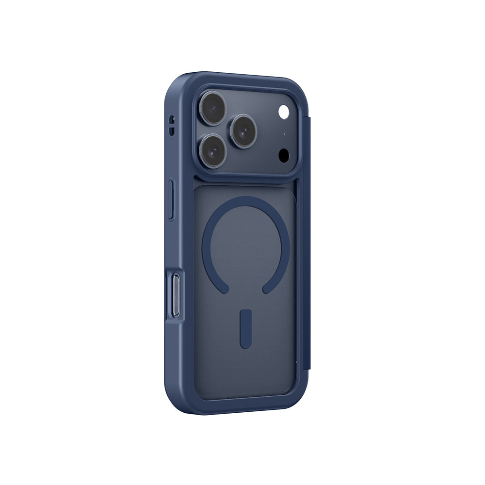 iPhone 17 Pro Max PU Kartlıklı Kapaklı Amazingthing Glamour Foilo Serisi Kılıf