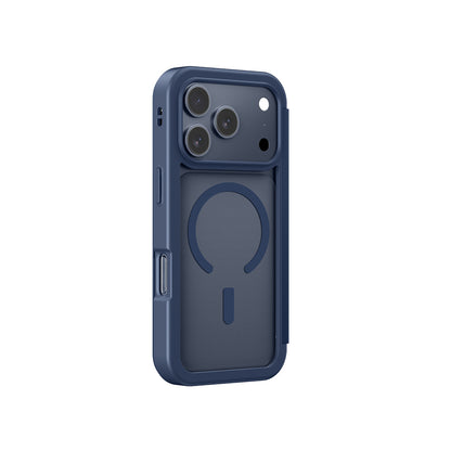 iPhone 17 Pro Max PU Kartlıklı Kapaklı Amazingthing Glamour Foilo Serisi Kılıf