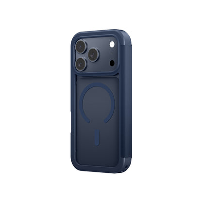 iPhone 17 Pro Max PU Kartlıklı Kapaklı Amazingthing Glamour Foilo Serisi Kılıf