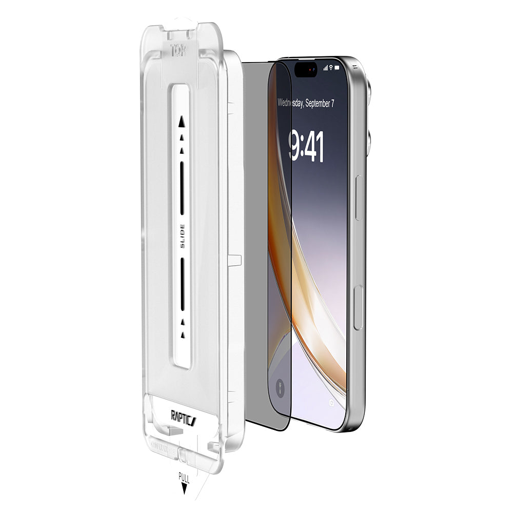 iPhone 17 Pro Max Raptic Air Glass 2.5D Privacy Hayalet Ekran Koruyucu 2 Adet + Kolay Uygulama Aparatlı