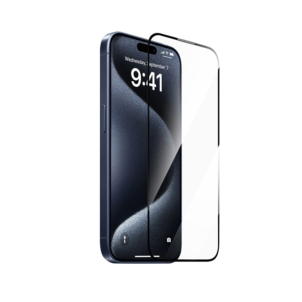 iPhone 17 Pro Max Wiwu SQ-008 Oleofobik Easy Install Darbeye Karşı Dayanıklı Temperli Cam Ekran Koruyucu + Kolay Uygulama Aparatlı