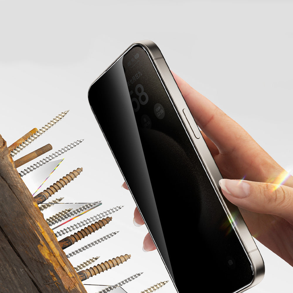 Apple iPhone 17 Pro Max Zore 2.5D Oliv Privacy Temperli Cam Ekran Koruyucu + Kolay Uygulama Aparatı