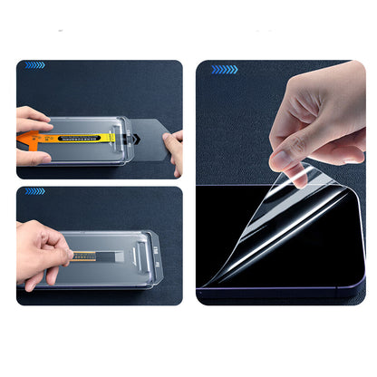 Apple iPhone 17 Pro Max Zore 2.5D Oliv Privacy Temperli Cam Ekran Koruyucu + Kolay Uygulama Aparatı