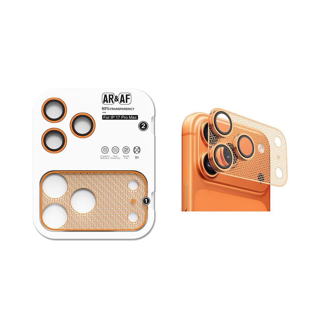 Apple iPhone 17 Pro Max Zore CL-22 Parmak İzi Bırakmayan Anti-Reflective 2in1 Kamera Lens Koruyucu