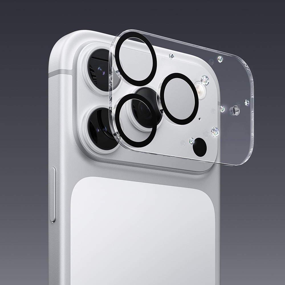 Apple iPhone 17 Pro Pynana Diamond Sky Serisi Taşlı Kamera Lens Koruyucu