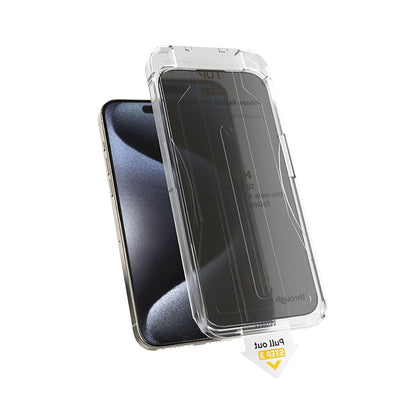 iPhone 17 Pro Wiwu Wi-SQ009 Easy Install iPrivacy 360° Anti-Peep Oleofobik Temperli Cam Ekran Koruyucu + Kolay Uygulama Aparatlı
