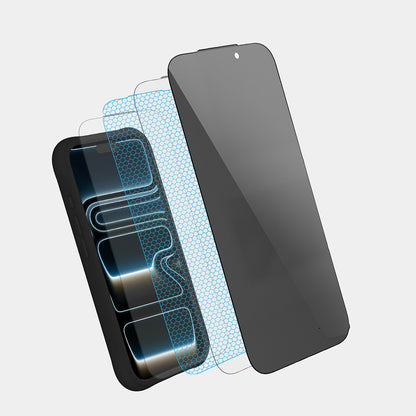 Apple iPhone 17 Pro Youngkit 2.5D Parmak İzi Bırakmayan 0.33mm Privacy Temperli Cam Ekran Koruyucu
