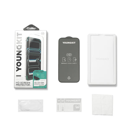Apple iPhone 17 Pro Youngkit 2.5D Parmak İzi Bırakmayan 0.33mm Temperli Cam Ekran Koruyucu