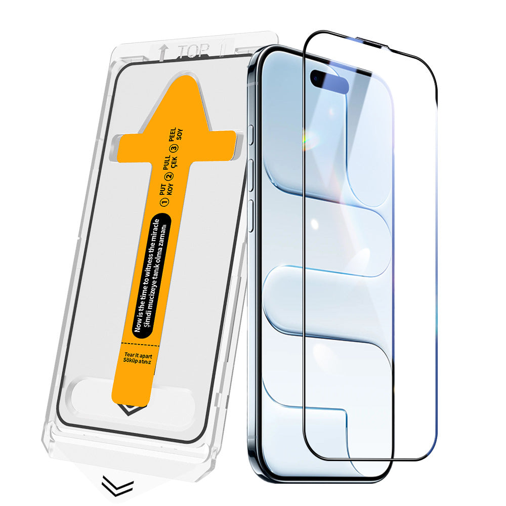 Apple iPhone 17 Pro Zore 2.5D Oliv HD Temperli Cam Ekran Koruyucu + Kolay Uygulama Aparatı