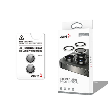 Apple iPhone 17 Zore CL-12 Premium Safir Parmak İzi Bırakmayan Anti-Reflective Kamera Lens Koruyucu