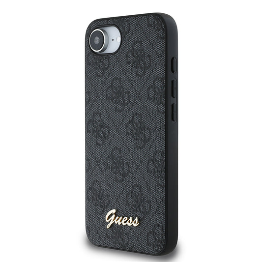 Apple iPhone 17E Kılıf Guess Orjinal Lisanslı 4G Desenli Script Metal Logolu Kapak