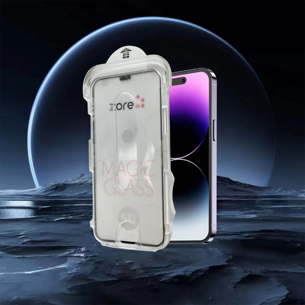 Apple iPhone 17E Zore Kolay Uygulama Aparatlı 5D Magic Glass Cam Ekran Koruyucu