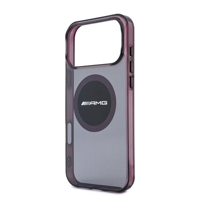 Apple iPhone 18 Pro Kılıf AMG Orjinal Lisanslı M-safe Şarj Özellikli Transparan IML Baskı Logolu Bicolor Block Kapak