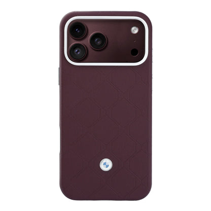 Apple iPhone 18 Pro Kılıf BMW Orjinal Lisanslı M-safe Şarj Özellikli Metal Logolu Kabartmalı Kapitone Deri Kartlıklı Kapak