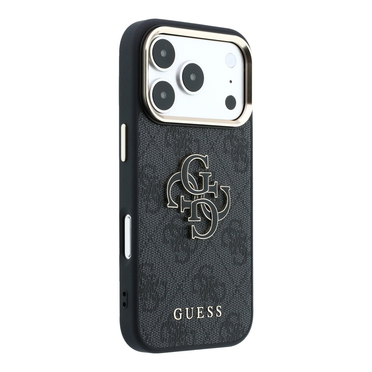 Apple iPhone 18 Pro Kılıf Guess Orjinal Lisanslı 4G Büyük Resin Logolu PU Kapak