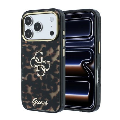 Apple iPhone 18 Pro Kılıf Guess Orjinal Lisanslı Yazı ve 4G Büyük Metal Logolu Silikon Kapak