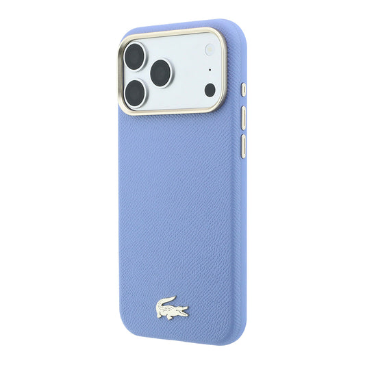 Apple iPhone 18 Pro Kılıf Lacoste Orjinal Lisanslı M-Safe Şarj Özellikli PVC Yarı Pike Desenli Arka Yüzey İkonik Timsah Dokuma Logolu Kapak