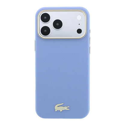 Apple iPhone 18 Pro Kılıf Lacoste Orjinal Lisanslı M-Safe Şarj Özellikli PVC Yarı Pike Desenli Arka Yüzey İkonik Timsah Dokuma Logolu Kapak