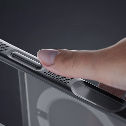 Apple iPhone 18 Pro Kılıf Lenyes Air Bumper Serisi M-safe Şarj Özellikli Airbag Tasarımlı Standlı Kapak
