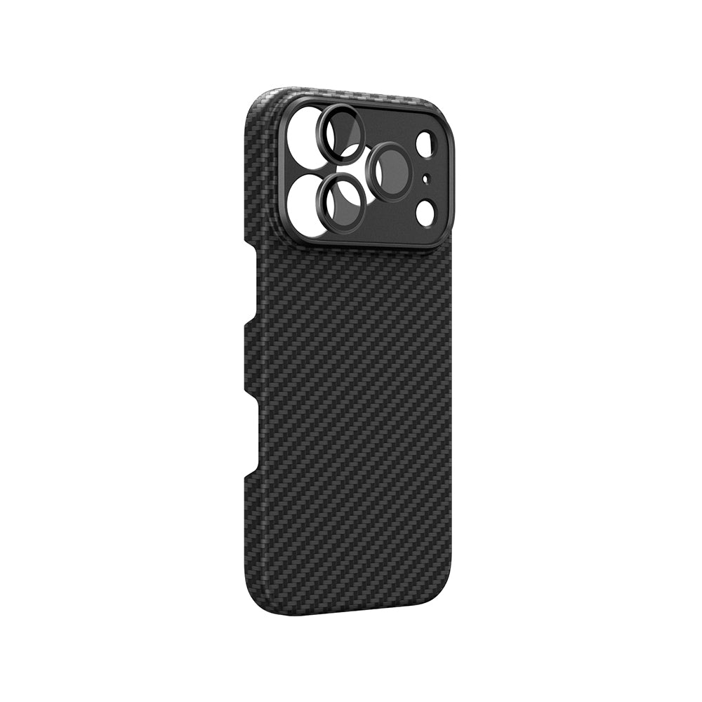 Apple iPhone 18 Pro Kılıf M-Safe Şarj Özellikli 1500D Aramid Fiber AmazingThing Titan Max SLens Serisi Kapak