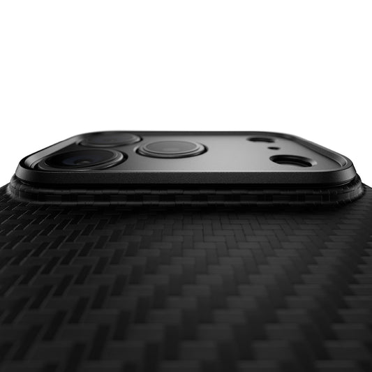Apple iPhone 18 Pro Kılıf M-safe Şarj Özellikli 1500D Aramid Fiber Lens Korumalı Amazingthing Titan Max Serisi Karbon Kapak