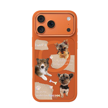 Apple iPhone 18 Pro Kılıf M-safe Şarj Özellikli 3D Baskılı Tasarım Mutural The Dog Serisi Kapak