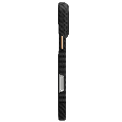 Apple iPhone 18 Pro Kılıf M-safe Şarj Özellikli 600D Metal Kamera Çerçeveli Raptic Aramid Karbon Fiber Geotik Serisi Kapak