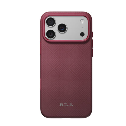 Apple iPhone 18 Pro Kılıf M-safe Şarj Özellikli Aramid Karbon Fiber Pitaka Argyle Serisi Summa Kapak
