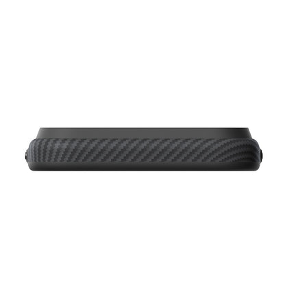 Apple iPhone 18 Pro Kılıf M-safe Şarj Özellikli Aramid Karbon Fiber Pitaka Military-Grade Classic Serisi New Logo Black-Grey Twill Kapak
