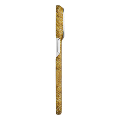 Apple iPhone 18 Pro Kılıf M-safe Şarj Özellikli Aramid Karbon Fiber Pitaka Wind Over Wheat Serisi Kapak